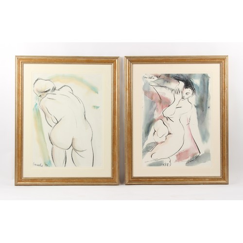 353 - Lucille Cranwell (New Zealand, b.1945) - FEMALE NUDES - two, watercolour & ink, one dated '98, the o... 