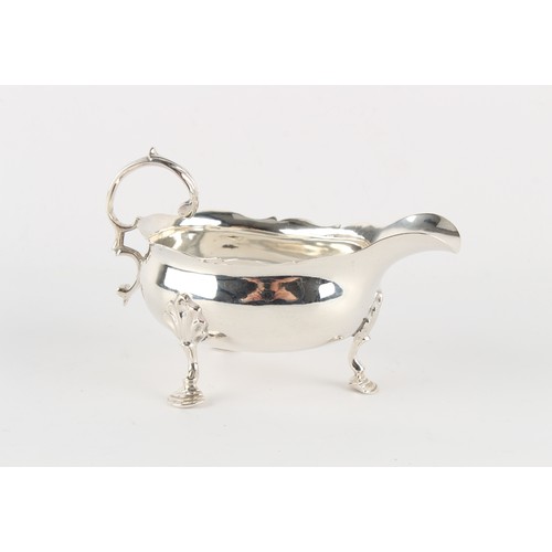 203 - Property of a lady - a George II silver sauceboat, Samuel Meriton I, London 1753, 5.15ins. (13cms.) ... 