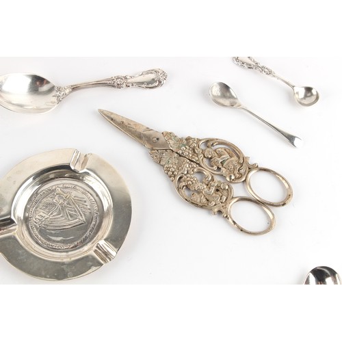 249 - Property of a deceased estate - a bag containing assorted small silver items & flatware, including a... 