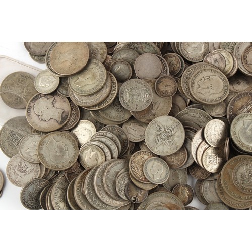 142 - Property of a gentleman - coins - a large quantity of UK silver coinage, early 19th century to 1946,... 