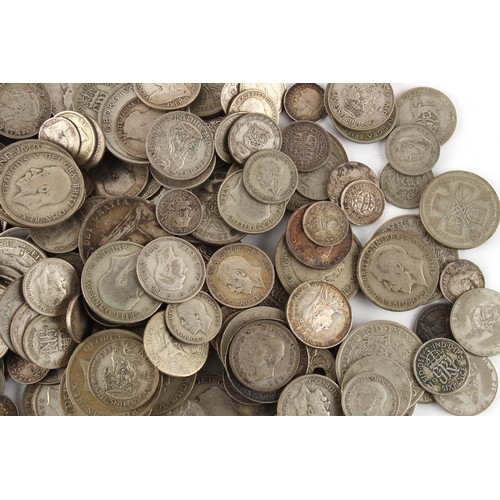 142 - Property of a gentleman - coins - a large quantity of UK silver coinage, early 19th century to 1946,... 