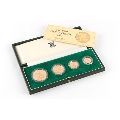 171 - Property of a deceased estate - a collection of gold coins - a 1980 Royal Mint UK Gold Proof Set, fo... 