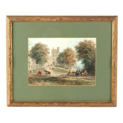 48 - Property of a deceased estate - follower of David Cox Snr. (1783-1859) - HADDON HALL - watercolour, ... 