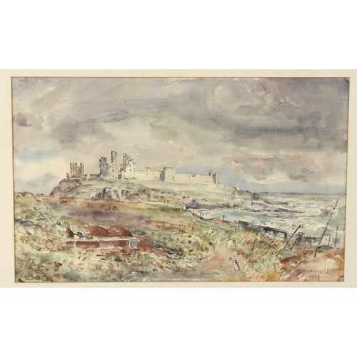 53 - Property of a deceased estate - Thomas Hennell (1903-1945) - DUNSTANBURGH - watercolour, 12.05 by 19... 