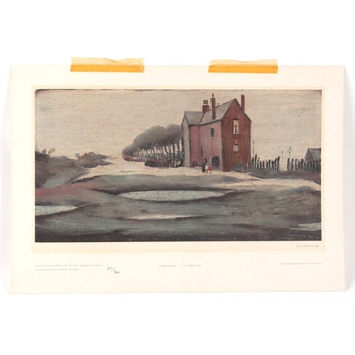 33 - Property of a gentleman - Laurence Stephen Lowry R.A. (1887-1976) - 'LONELY HOUSE' - offset lithogra... 