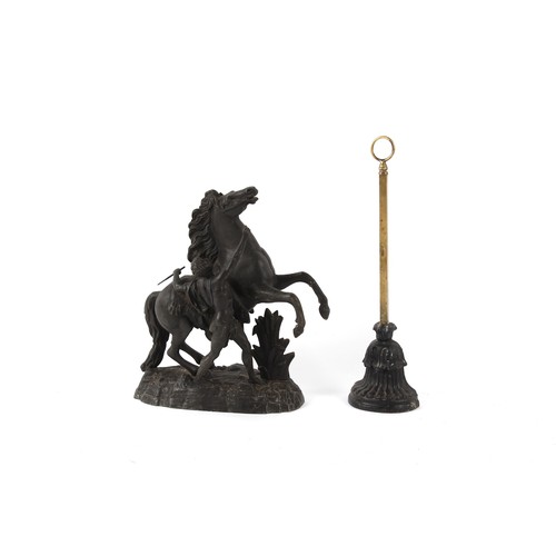 301 - Property of a deceased estate - a late 19th / early 20th century spelter Marly horse, after Coustou,... 