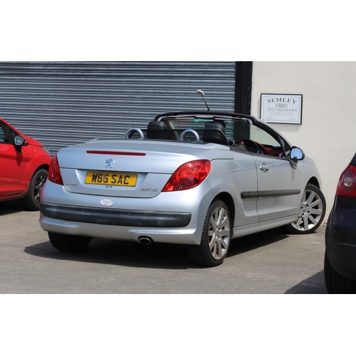 225A - Car - Peugeot 207 cc convertible, September 2007, silver, petrol, automatic, power hood, personalise... 