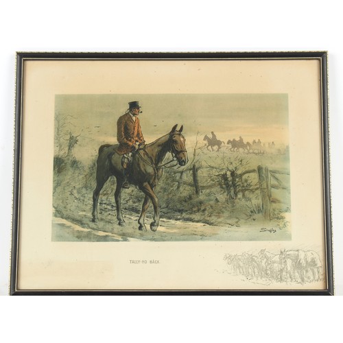 61 - Property of a lady - Charles Johnson Payne 'Snaffles' (1884-1967) - 'TALLY-HO BACK' - print, signed ... 