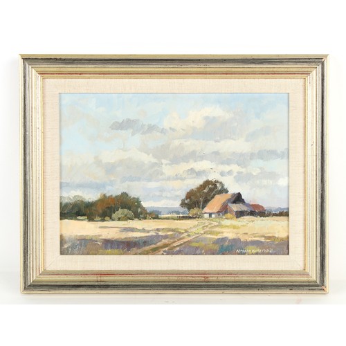 138 - Property of a lady - Norman Battershill RBA ROI (1922-2010) - 'SUMMER FIELDS' - oil on board, 10 by ... 