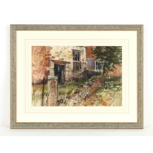 137 - Property of a lady - Norman Battershill RBA ROI (1922-2010) - HOUSE AT WOOLLAND - pastel, 11.25 by 1... 