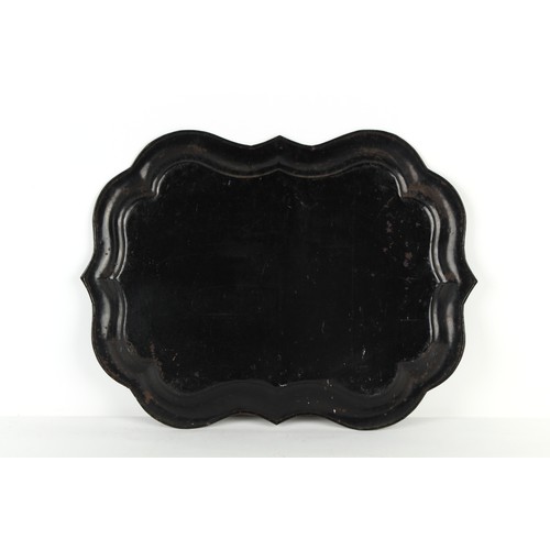 275 - Property of a gentleman - a Victorian floral decorated tole peinte or toleware tray, 31ins. (79cms.)... 