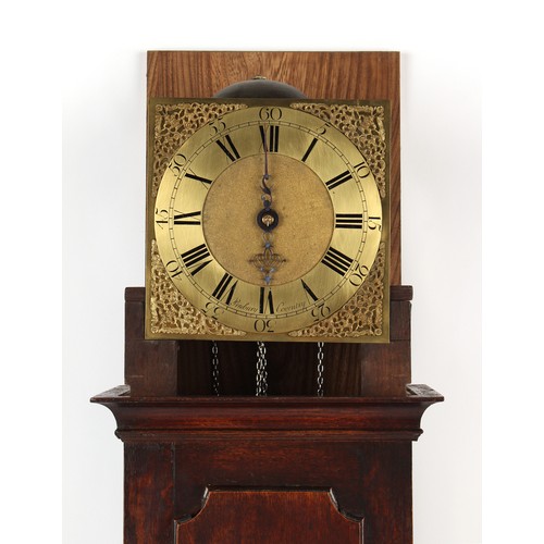 263 - Property of a lady - an 18th century oak 30-hour striking longcase clock, the refurbished 10-inch sq... 