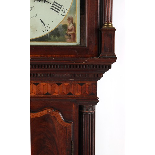 265 - Property of a lady - a good architectural cased longcase clock, the case in the manner of Gillows of... 