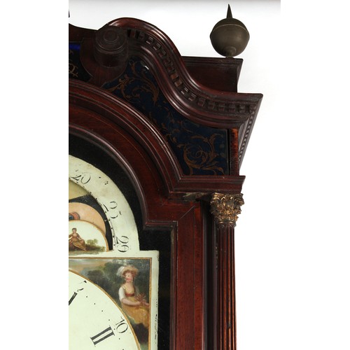 265 - Property of a lady - a good architectural cased longcase clock, the case in the manner of Gillows of... 