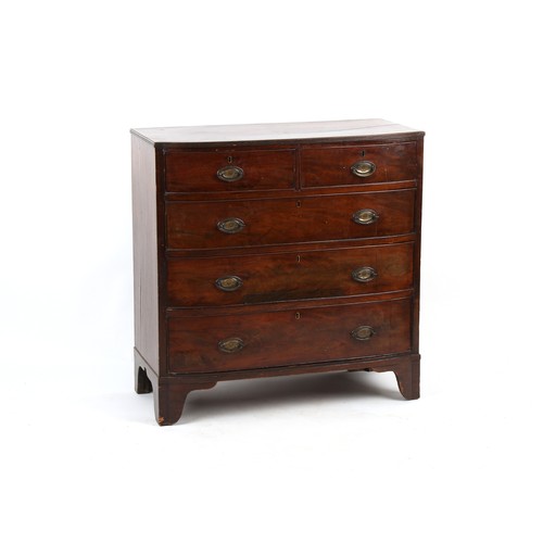 304 - Property of a gentleman - an early 19th century George IV mahogany bow-fronted corner washstand; tog... 