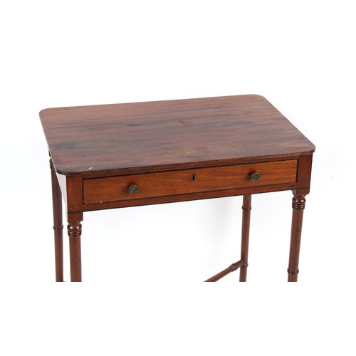 308 - Property of a gentleman - an early 19th century George IV mahogany & ebony strung occasional table, ... 