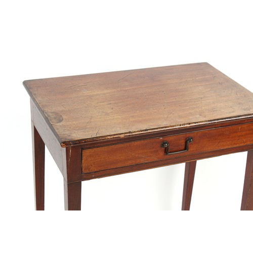 353 - Property of a gentleman - a small George III mahogany side table, with frieze drawer, on square tape... 