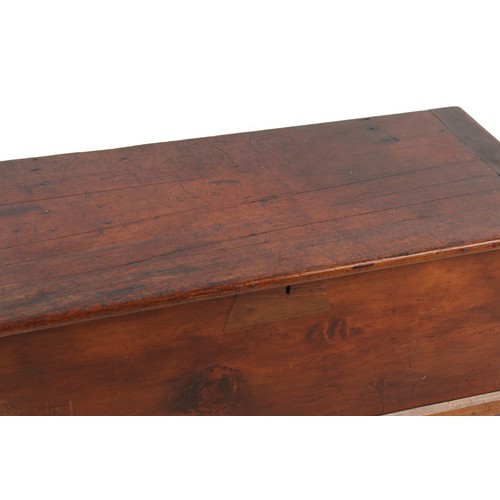 335 - Property of a gentleman - a George III cedar wood trunk, with brass carrying handles, 43.5ins. (110.... 