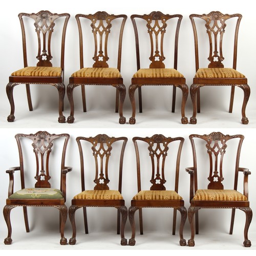 336 - Property of a lady - an early 20th century Chippendale style mahogany oval telescopic extending dini... 