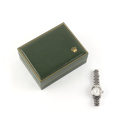 17 - Property of a lady - a lady's Rolex Oyster Perpetual Date stainless steel cased wristwatch, circa 19... 