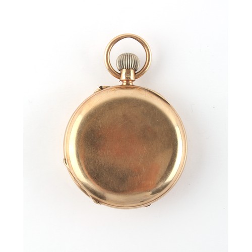 18 - Property of a gentleman - a 9ct gold half hunter cased pocket watch, by J.W. Benson, London, keyless... 