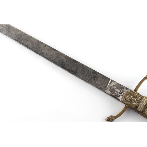 535 - Property of a gentleman - a naval officer's dirk, marked 'J.R. GAUNT & SON LIMITED LATE EDWARD THURK... 