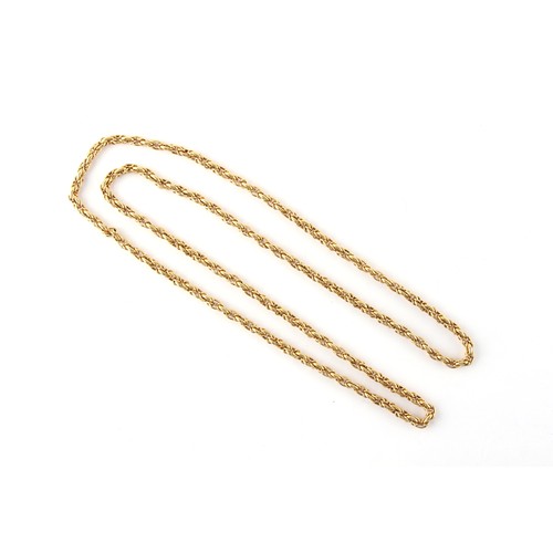 175 - Property of a lady - a 14ct yellow gold fancy link chain necklace, approximately 39.0 grams, 31.5ins... 