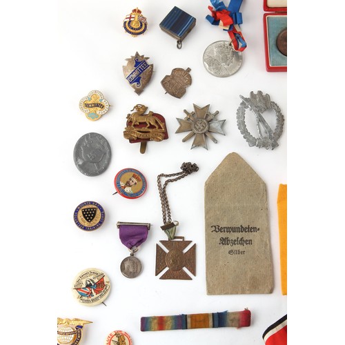 537 - Property of a lady - a quantity of medals, badges, etc. including German military Third Reich Second... 