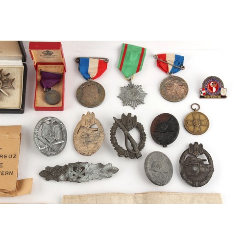 537 - Property of a lady - a quantity of medals, badges, etc. including German military Third Reich Second... 