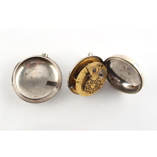 2 - The Henry & Tricia Byrom Collection - a George III silver pair cased pocket watch, the verge movemen... 