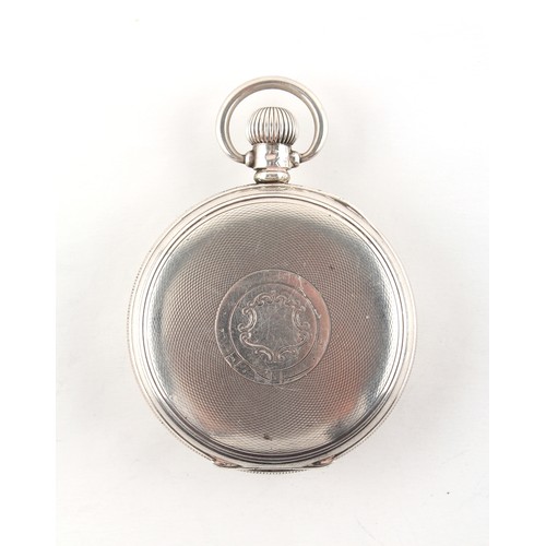 6 - The Henry & Tricia Byrom Collection - a silver open faced pocket watch, keyless wind, the 15-jewel m... 