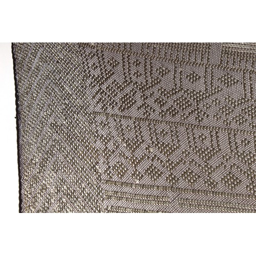 167 - Property of a gentleman - an early 20th century  Egyptian black lace & silver sequined shawl, approx... 