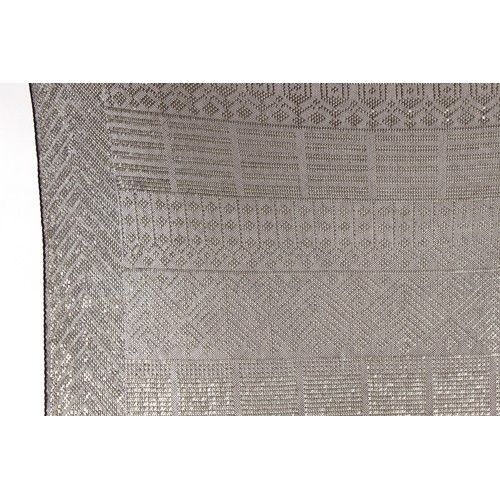 167 - Property of a gentleman - an early 20th century  Egyptian black lace & silver sequined shawl, approx... 