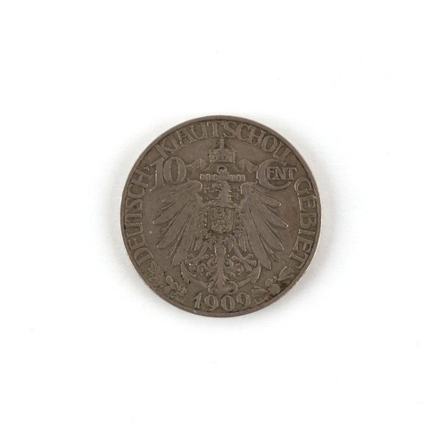 44 - Property of a gentleman - coin - a 1909 German Wilhelm II Kiautschou 10 Cent (1 Jiao) coin.