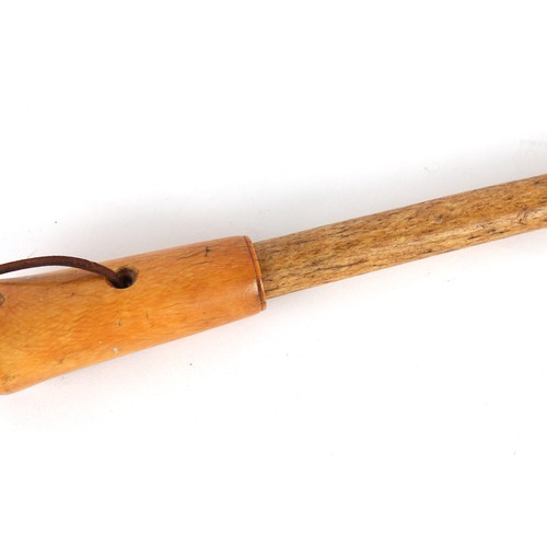 136 - Property of a gentleman - a late 19th century marine ivory & whale bone walking cane, 34.1ins. (84cm... 