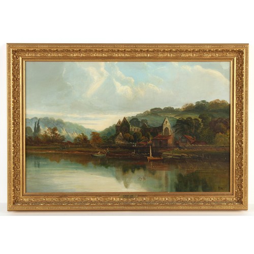 214 - Property of a gentleman - Allom (late 19th / early 20th century British) - A RIVER LANDSCAPE WITH AB... 