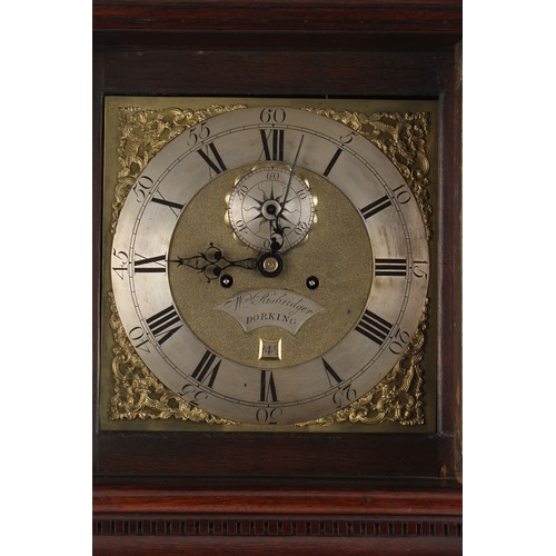 148 - Property of a gentleman - a late 18th century George III oak & mahogany banded 8-day striking longca... 