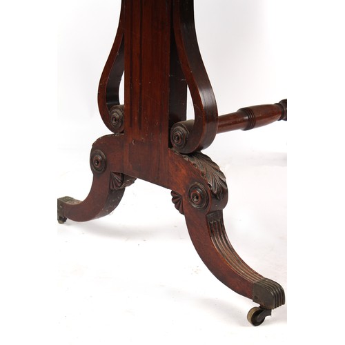 217 - Property of a lady - an early 19th century Regency period mahogany & rosewood banded sofa table, wit... 