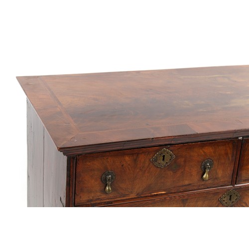 220 - Property of a lady - an early 18th century George I walnut chest of two short & three long graduated... 