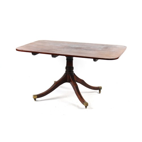 225 - Property of a gentleman - an early 19th century George IV mahogany rectangular tilt-top breakfast ta... 