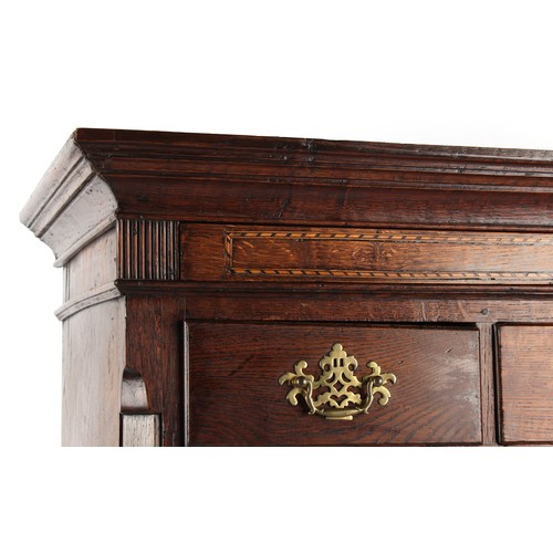 232 - Property of a gentleman - a late 18th century George III oak two-part tallboy or chest-on-chest, wit... 