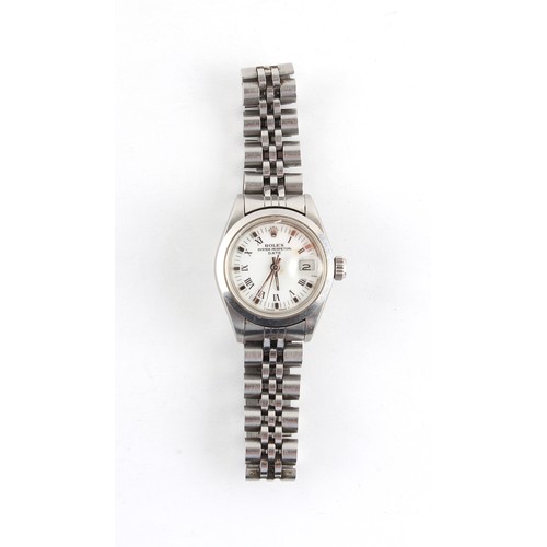 13 - Property of a lady - a lady's Rolex Oyster Perpetual Date stainless steel cased wristwatch, circa 19... 