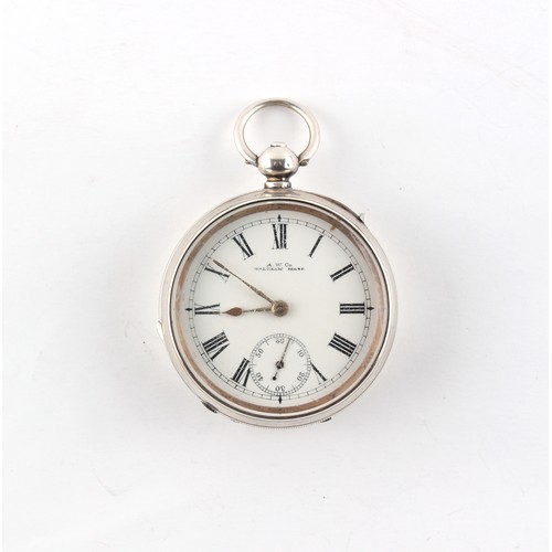 1 - The Henry & Tricia Byrom Collection - a late 19th century silver open faced pocket watch with Americ... 