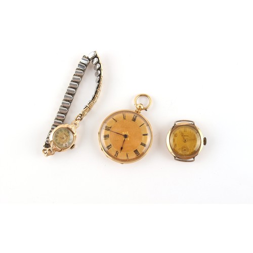 11 - Property of a deceased estate - an 18ct gold fob watch or small pocket watch, the dust cover not gol... 