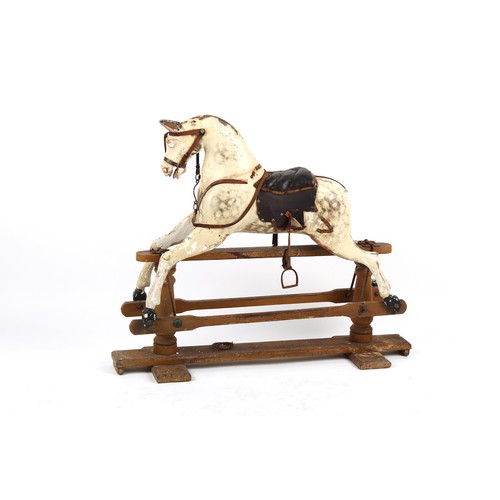 Property of a gentleman a Lines type carved & dappled grey painted