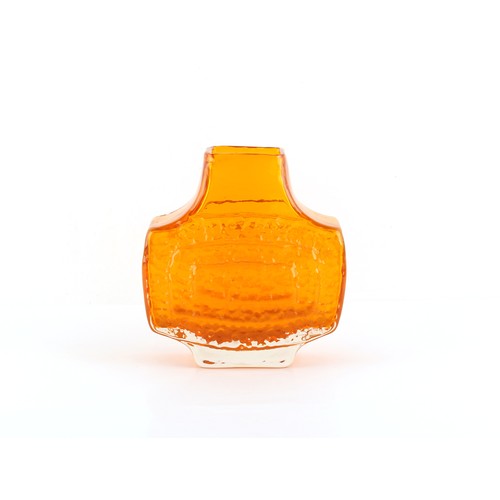 282 - Property of a gentleman - a Whitefriars tangerine glass 'TV' vase, designed by Geoffrey Baxter, 6.7i... 