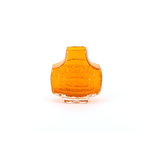 282 - Property of a gentleman - a Whitefriars tangerine glass 'TV' vase, designed by Geoffrey Baxter, 6.7i... 