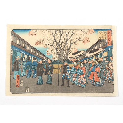 171 - Japanese woodblock prints - Hiroshige I Utagawa (1797-1858) - Shiu Yoshiwara, from the series Famous... 