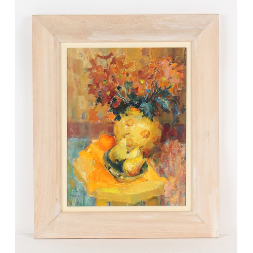 106 - Property of a lady - Marion J. Drummond (Scottish, b.1958) - 'TERRACOTTA', A STILL LIFE OF FLOWERS I... 