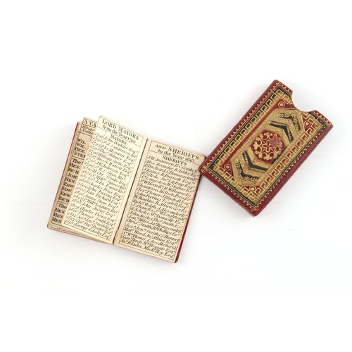 58 - Property of a lady - a miniature book - 'The Almanack Explained', for the year 1813, printed for the... 